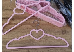 Вішалки-плечики бархатні 41х0,6см (розові)